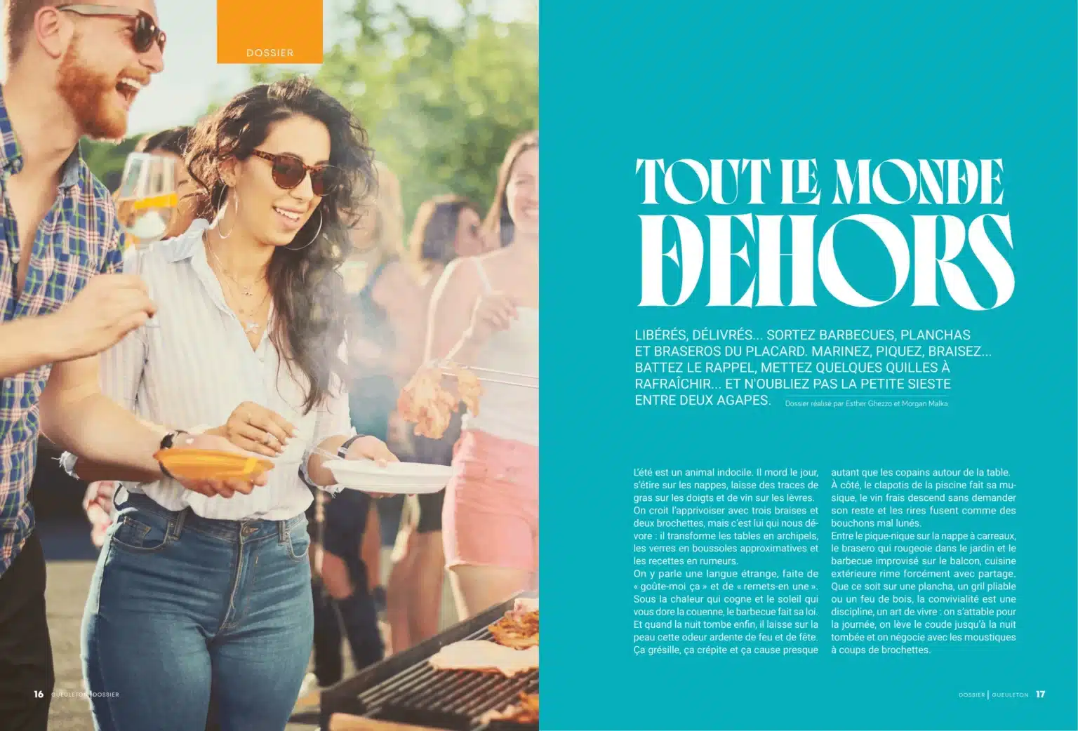 Ouverture du dossier barbecue et repas en extérieur, Gueuleton n°23